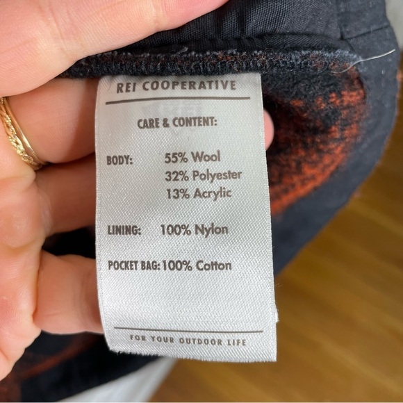 REI Co-op Farlands Shirt Jacket in Lake Plaid Black Copper Spice Mens XL - Picture 11 of 12